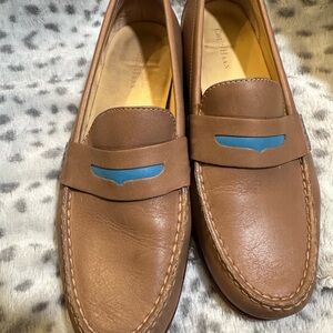 Cole Haan Brown and Blue Leather Loafers